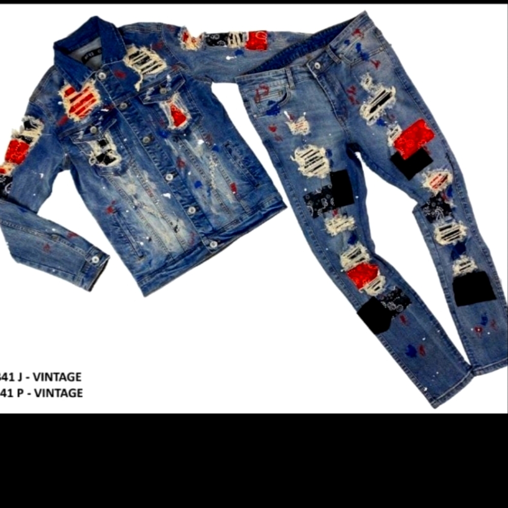 New Men's Focus Biker Denim Set $199